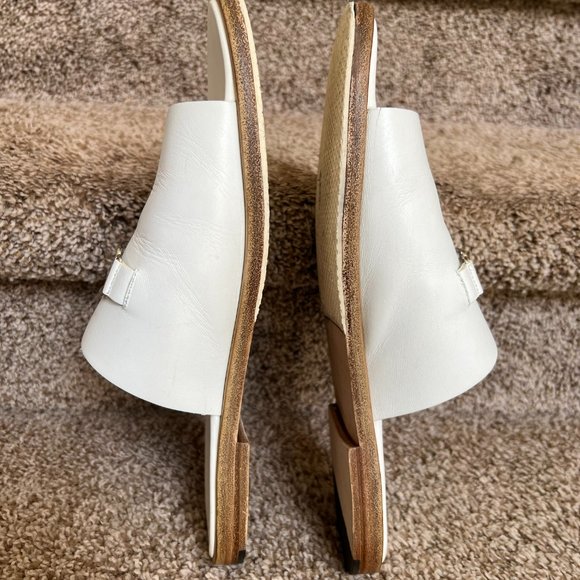 HERMÈS Vaisseau Men\'s White  Leather Slides. main image 12